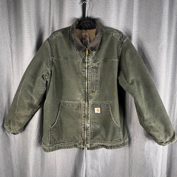 Carhartt Jackets & Blazers - Carhartt Vintage Jkt C61
Detroit USA. Green
Sherpa Distressed Grunge
Womens XL